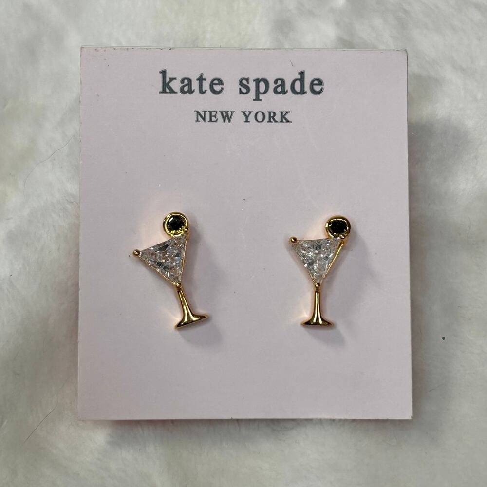 New! Kate Spade Shaken Or Stirred Studs Earrings